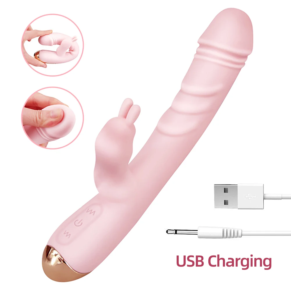 Вибратор кролик для женской мастурбации игрушки взрослых с USB зарядкой мощная
