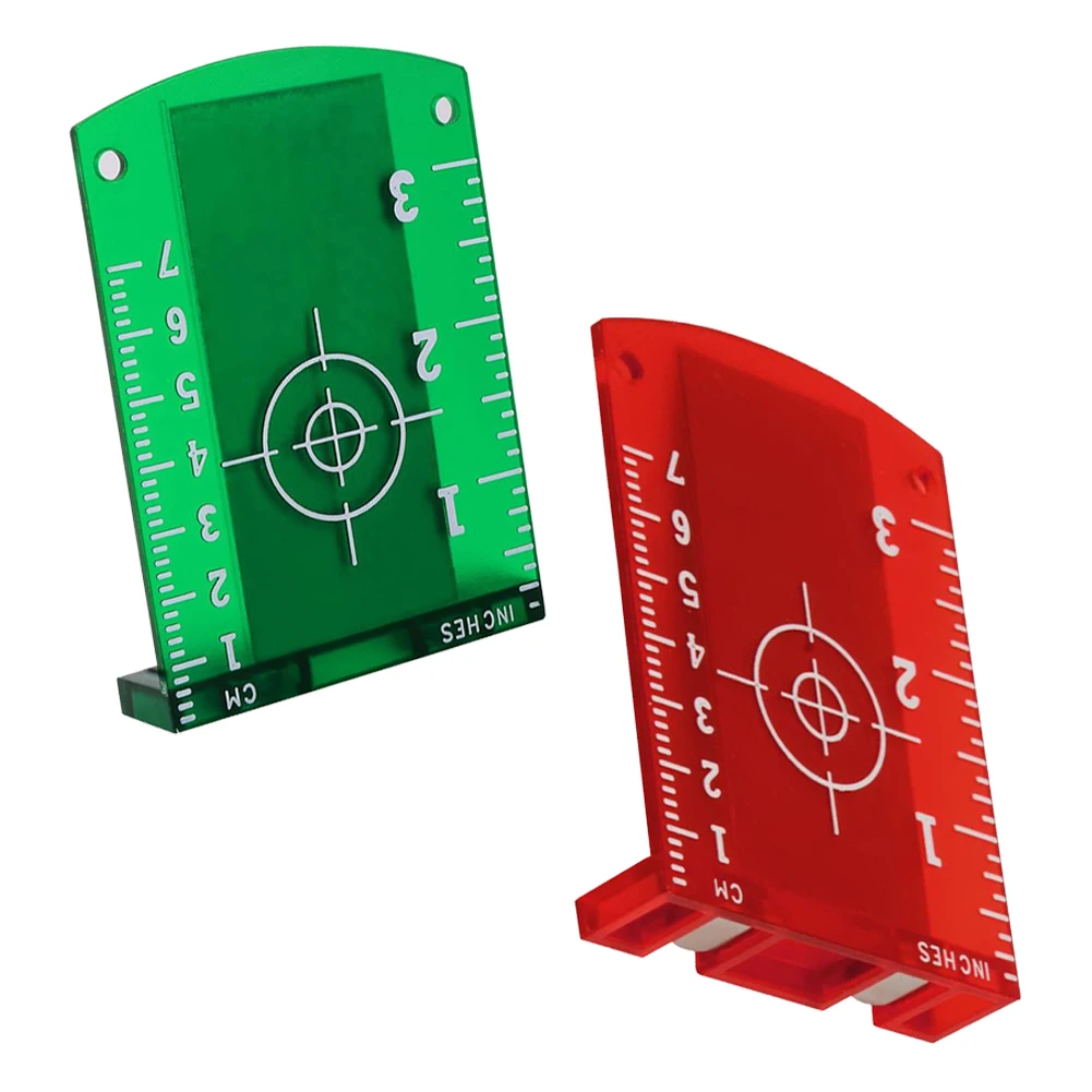 

Target Card Plate Standing Magnetic Floor Measure Tool For Green Beam Level Positioning Hole Designed Easy To Read Scale