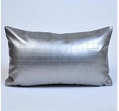 Новинка Простой современный серебристого цвета из искусственной кожи для дивана