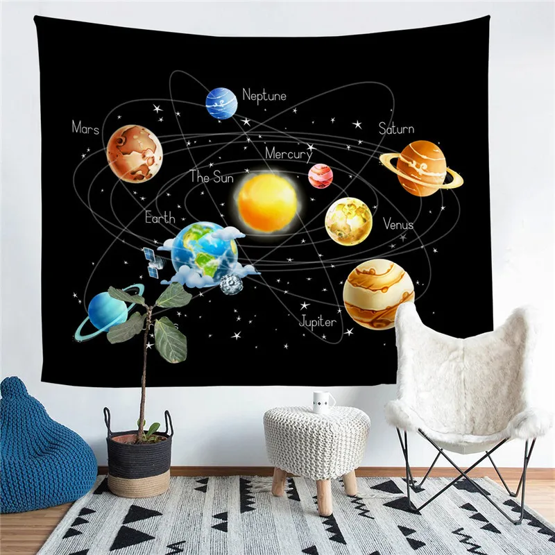 

Украшение для гостиной с принтом звезд, настенный подвесной гобелен, коврик для йоги, ковер, Декор для дома, искусство