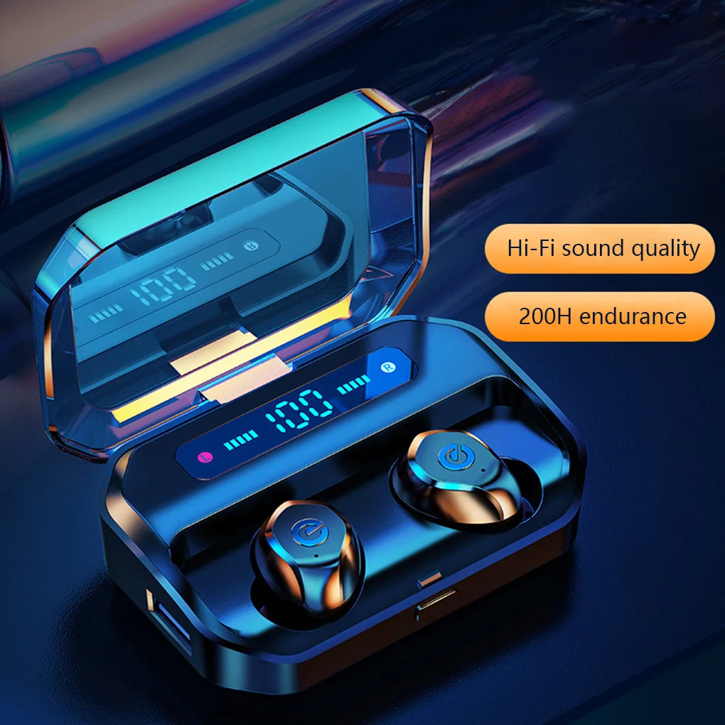 

1 Pair Bluetooth Wireless In-ear Headset Mini Cordless Sports Running Waterproof Earphones