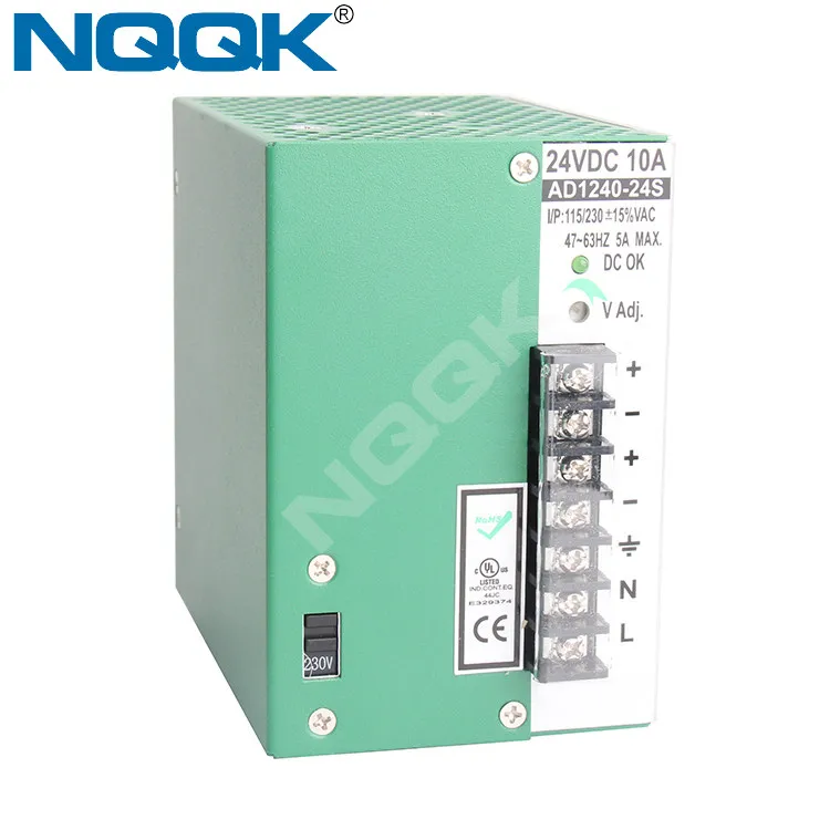 

AD AD1240-24S 24VDC 10A 47~63Hz 5a max 240W Switching power supply