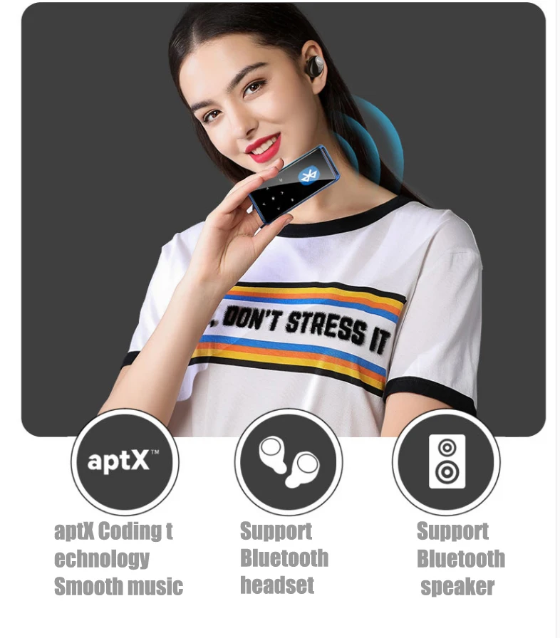 BENJIE M6 Bluetooth 5 0 без потерь MP3 плеер 16 Гб HiFi портативный аудио Walkman с FM радио