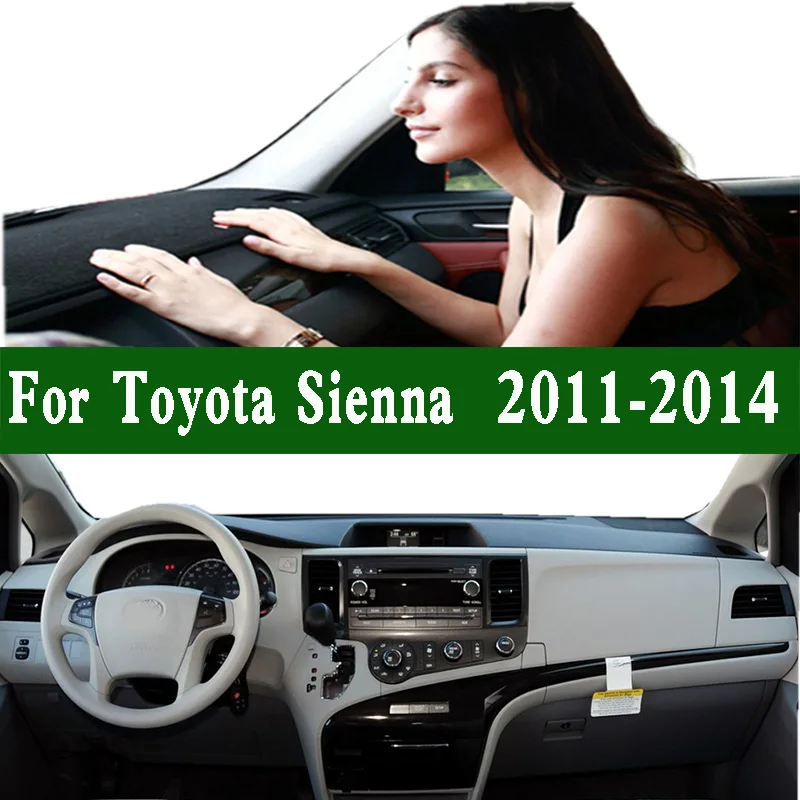 

For Toyota Sienna XLE ASL30 SE L35 L3 2011-2014 Dashmat Dashboard Cover Sunscreen Insulation Protective Pad Dash Mat Carpet
