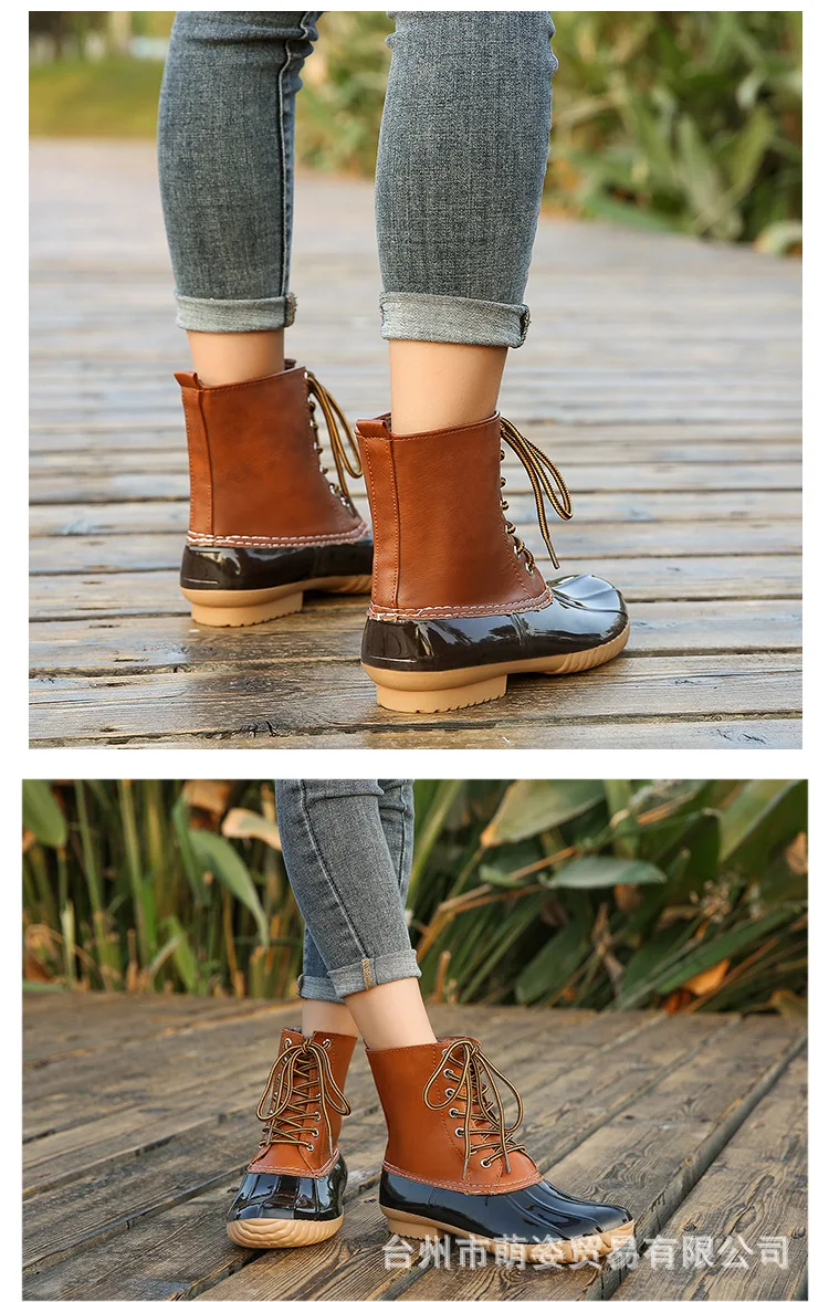 Женская утка сапоги водонепроницаемые резиновые девушки размера плюс 41 42 Zapatos De