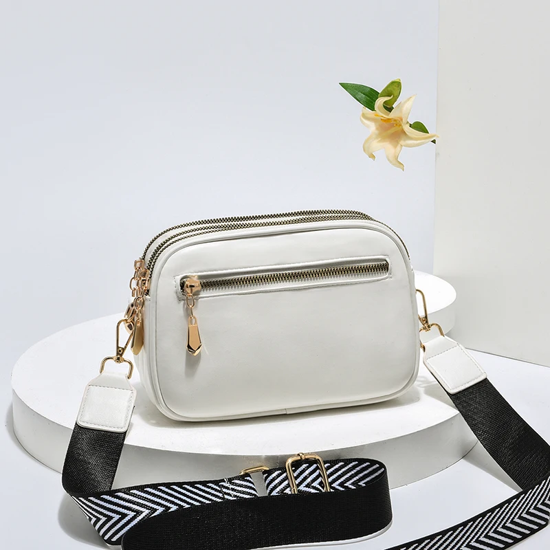 

Luxury Brand Handbags High Quality Shoulder Bag Leather Crossbody Bags for Women Three-layer Mobile Phone Bag Small Lipstick Sac