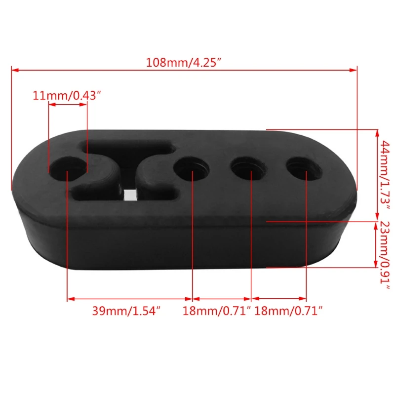 

J60F Automotive Universal Muffler Lifting Lugs High-strength Four-hole Adjustable and Elongated Exhaust Hanger Pipe Hook 2Pcs
