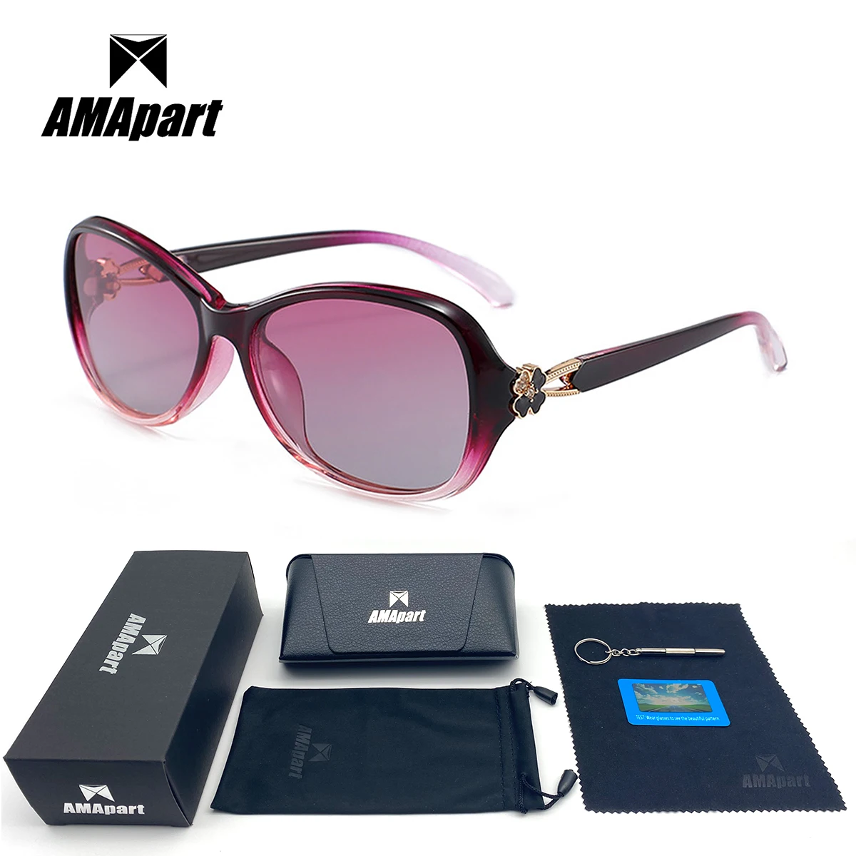 

AMApart High Quality Polarized Sunglasses For Women Driving Fishing Sports Outdoors UV400 Protection Anti-Glare