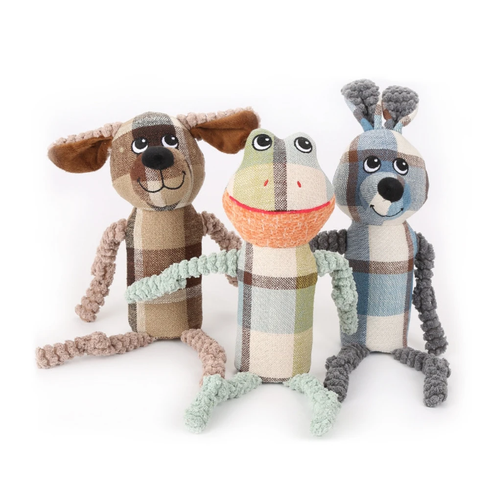

Dog Pet Cute Squeaky Puppy Toys Plush Animal Shape Bite-Resistant Chew Puppy Dog Training Toys Interactive Pet Dog Supplies
