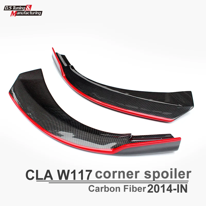 W117 передний бампер спойлер углеродное волокно угловой подстаканник
