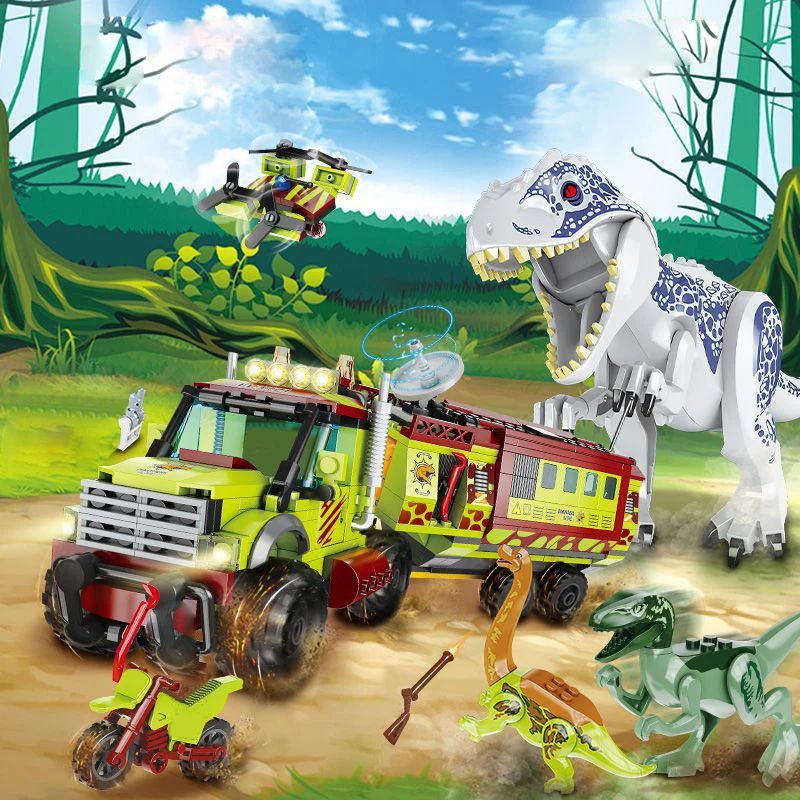 Креативные фигурки-Динозавры юрского периода мир парк тираннозавр побег