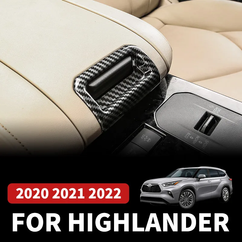 ABS углеродное волокно подлокотник ручка рамка для Toyota Highlander XU70 установка 2022 2021 2020