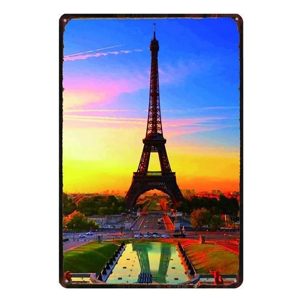 

EiffelTower Tin Sign art wall decoration,iron painting