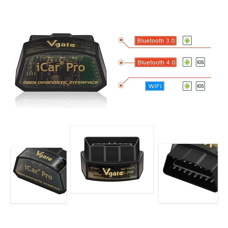 Vgate iCar Pro ELM327 V2.1 OBD2 Bluetooth 4,0 wifi сканер ELM 327 V2.1 iCar для Android/IOS OBD 2 OBD2 автомобильный диагностический инструмент
