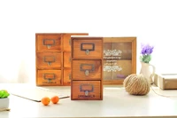 1pc zakka grocery retro wooden small drawer type storage cabinet box old solid wood finishing storage cabinets jl 0949