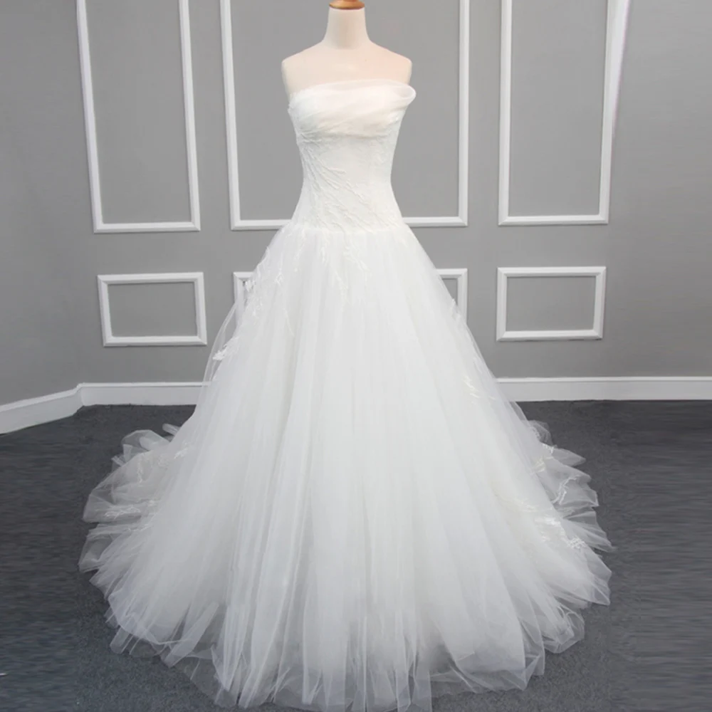 

Свадебные платья на заказ, женское свадебное платье с открытыми плечами, без бретелек, женское кружевное платье, онлайн-шопинг Alibaba