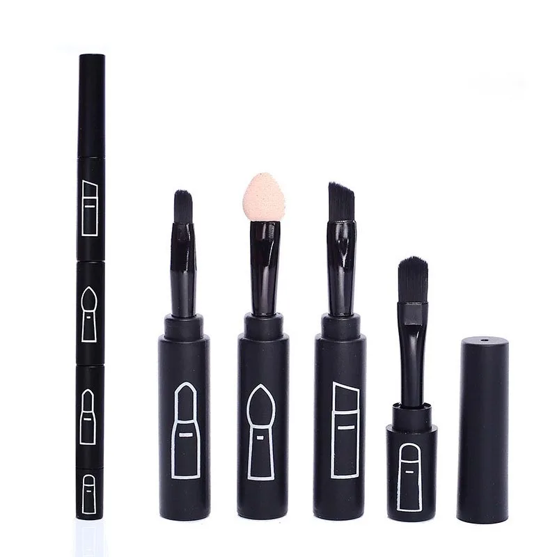 4 в 1 портативная Выдвижная Кисть для макияжа губная кисть подводка ресниц тени