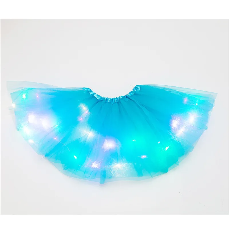 1PC Little Girls LED Light Up Tutu Skirt Neon Colorful Luminous Party Dance Dress Festival Cosplay Costume Stage Wear 14 Colors | Женская