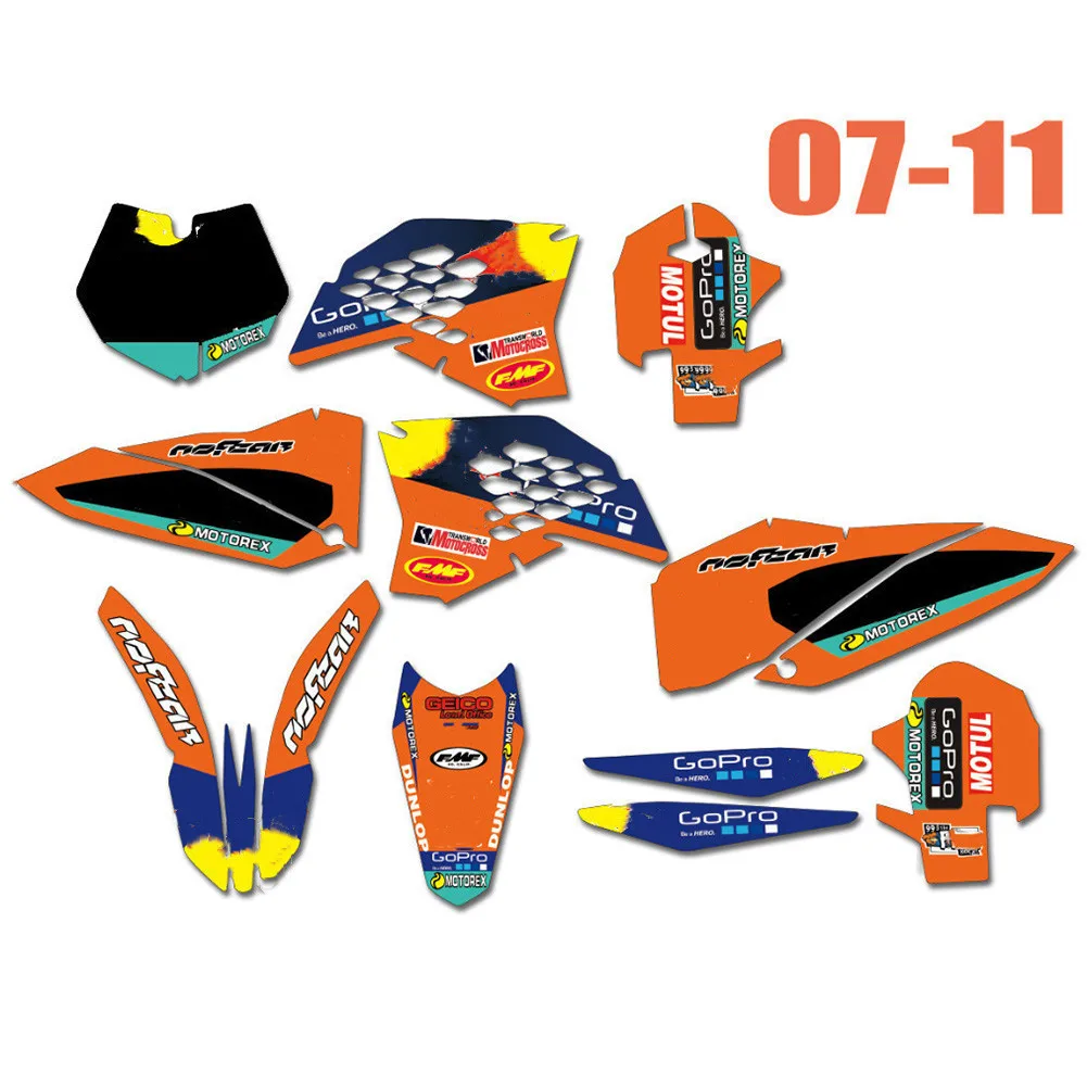 Наклейки для KTM EXC XCF XC-F EXC-F 2008 2009 2010 2011 SX-F SX SXF 2007 мотоциклетная графика 3 м |