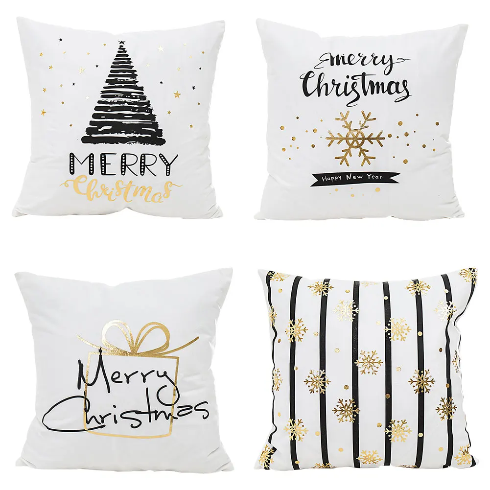 

45x45 см хлопковые рождественские наволочки для подушек декоративные рождественские наволочки домашний декор наволочка для дивана