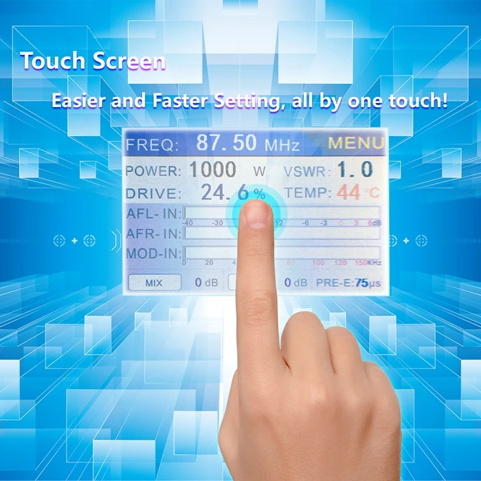 Профессиональный fm радиопередатчик FMUSER 1 кВт 1000 Вт 87 5 108 МГц 20 30 км бесплатная