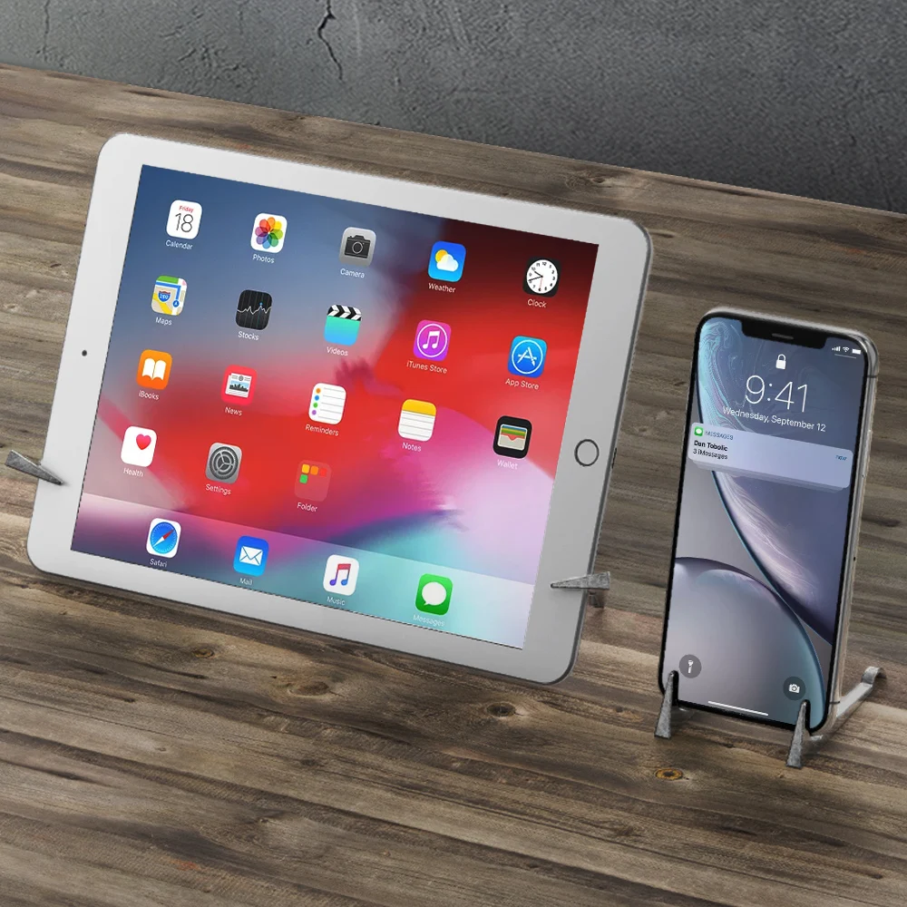 OATSBASF Universal Metal Phone Holder For iPhone 12 13 Pro Max Xiaomi Tablet iPad Mobile Portable Cell Stand | Мобильные телефоны и