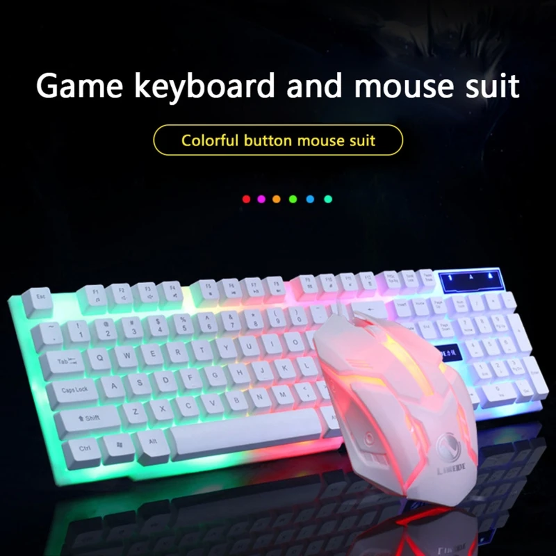 

GTX300 USB Wired 104 Keys RGB Backlight Ergonomic Gaming Mouse Keyboard Combos Set