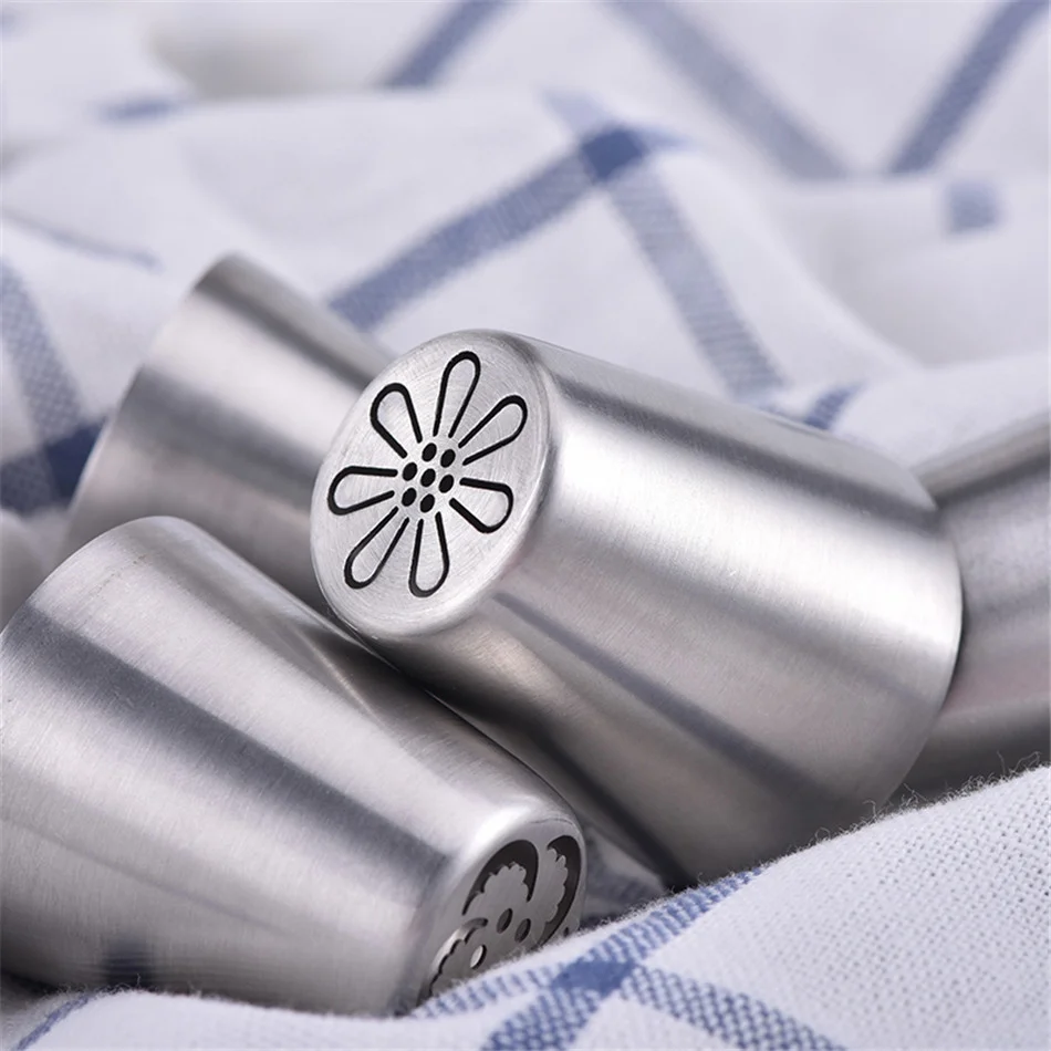 Russian Tulip Icing Piping Tips Nozzles Stainless Steel Flower Cream Pastry Leaf Bag Cupcake Cake Decorating Tools | Дом и сад