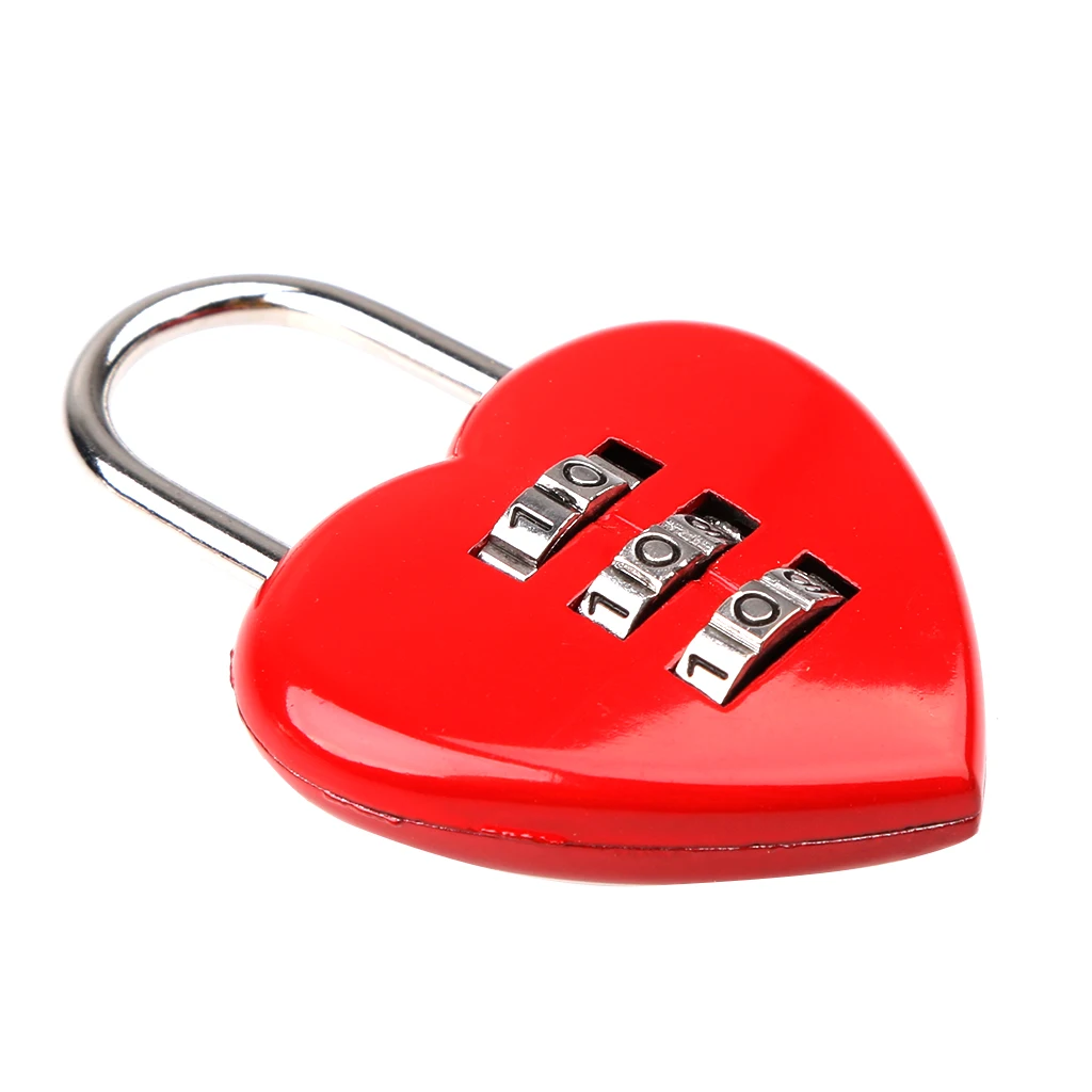 Фото Cute Resettable Combination Padlock Heart Lock 3 Digits Security Luggage Metal Code New Suitcase Password Багаж и сумки Cute Resettable Combination Padlock Heart Lock 3 Digits Security Luggage Metal Code New Suitcase Password Багаж и сумки