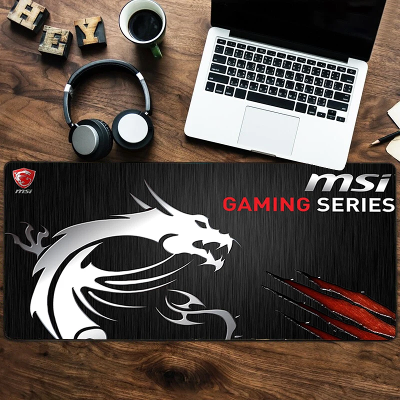 

msi Large Mouse Pad Locking Edge Washable Rubber Mousepad Gamers Big Play Table Mats
