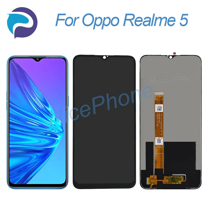 ЖК экран для Realme 5 1600*720 сенсорный дигитайзер в сборе Замена экрана RMX1911 realme