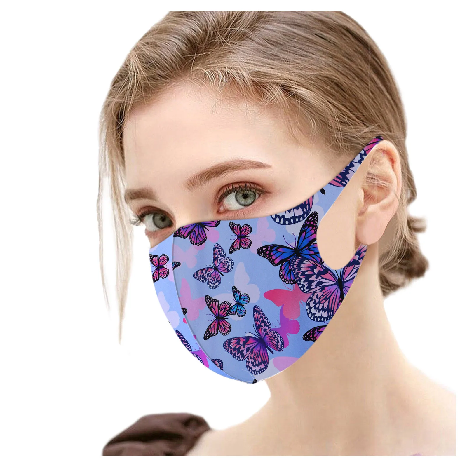 

5pc mascarillas Butterfly Printed Masks masque Adult Washable Reusable Dustproof mascherine Outdoor Face Nose Cover Masks #
