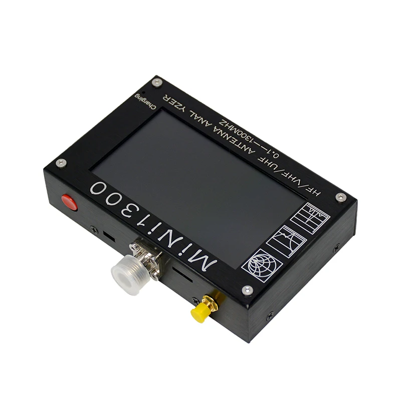 Анализатор антенна UV + HF Mini1300 сенсорный ЖК дисплей 4 3 дюйма 0 1 1300 МГц 13 ггц HF/VHF/UHF ANT