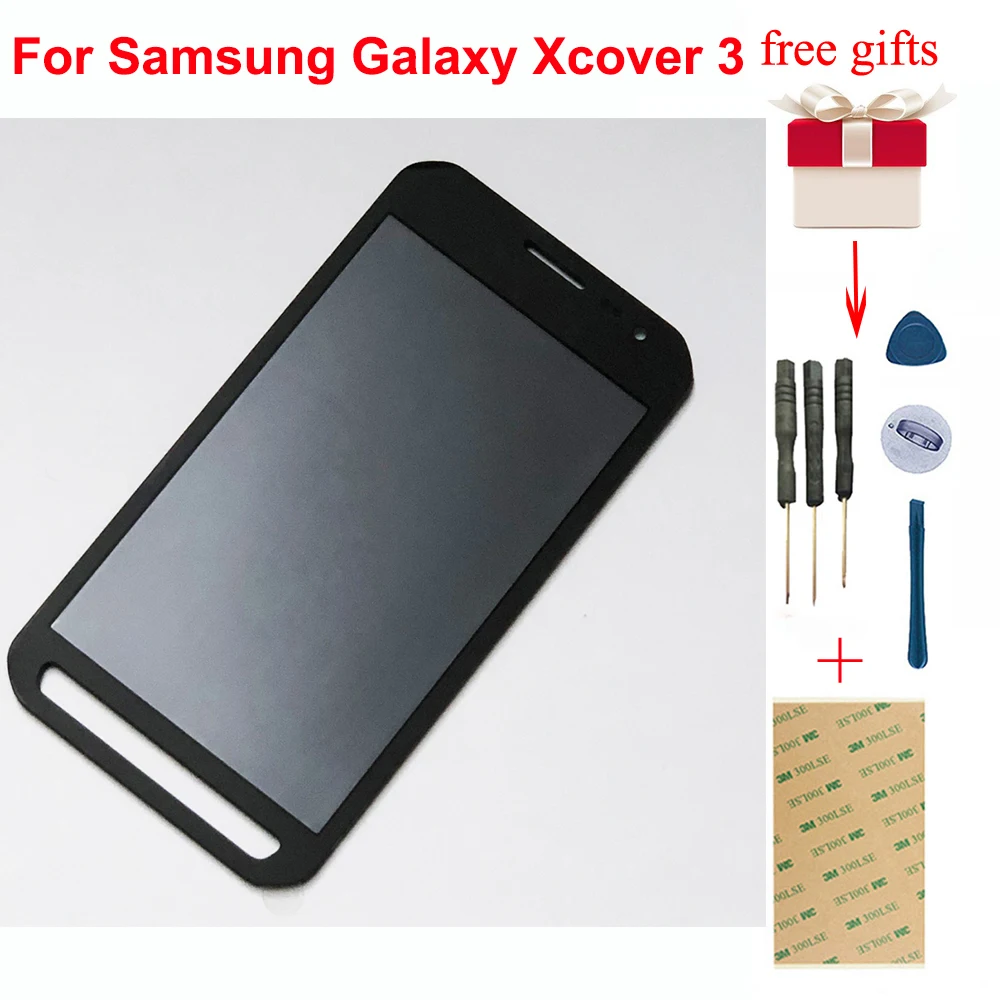 

Сенсорный экран для Samsung Galaxy Xcover 3 SM-G388F, G388, G388F, дигитайзер, стекло, сенсор + ЖК-дисплей, панель, модуль, монитор в сборе