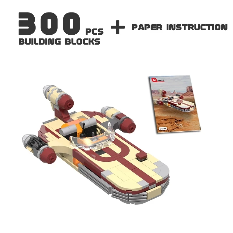 

Buildmoc Space Series wars X-34 Soro Suub Tan Building Blocks MOC Land speeder Fight League Hero Figure Airship space wars Toy