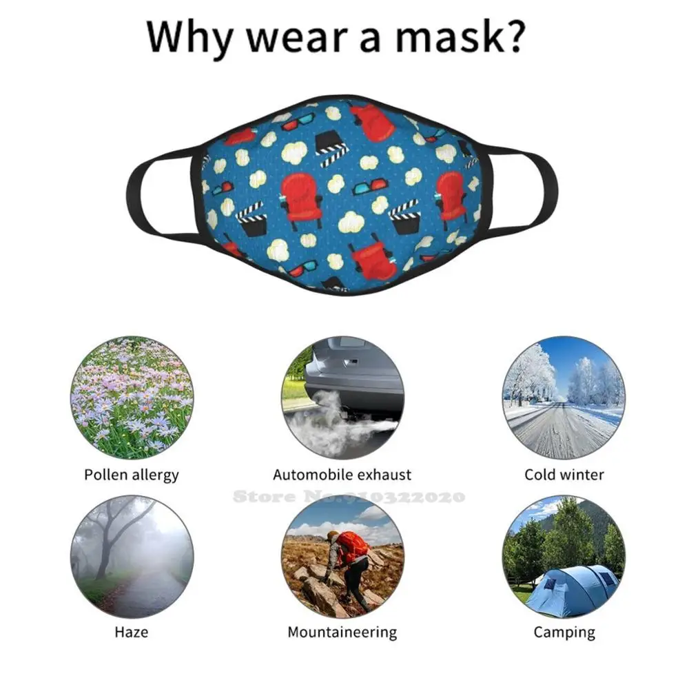 Сиденья для кинотеатра попкорн езда на велосипеде охота пеший туризм маска рта