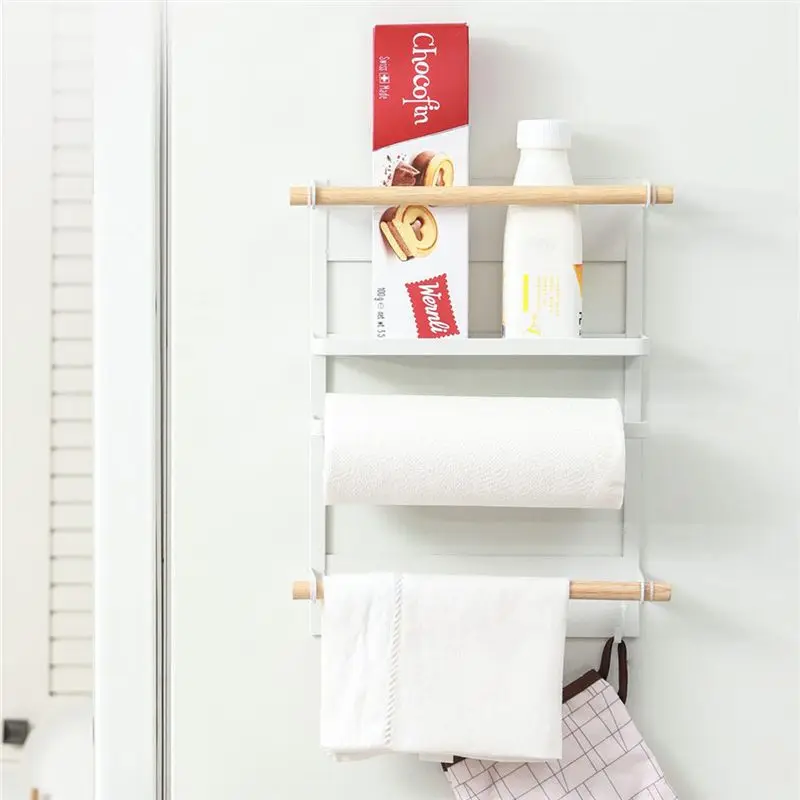 Белый Магнитный держатель для бумажных полотенец в холодильнике или полка
