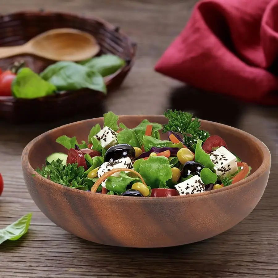 Тарелка для фруктов деревянная тарелка закусок еды салата супа чаша дома кофейни