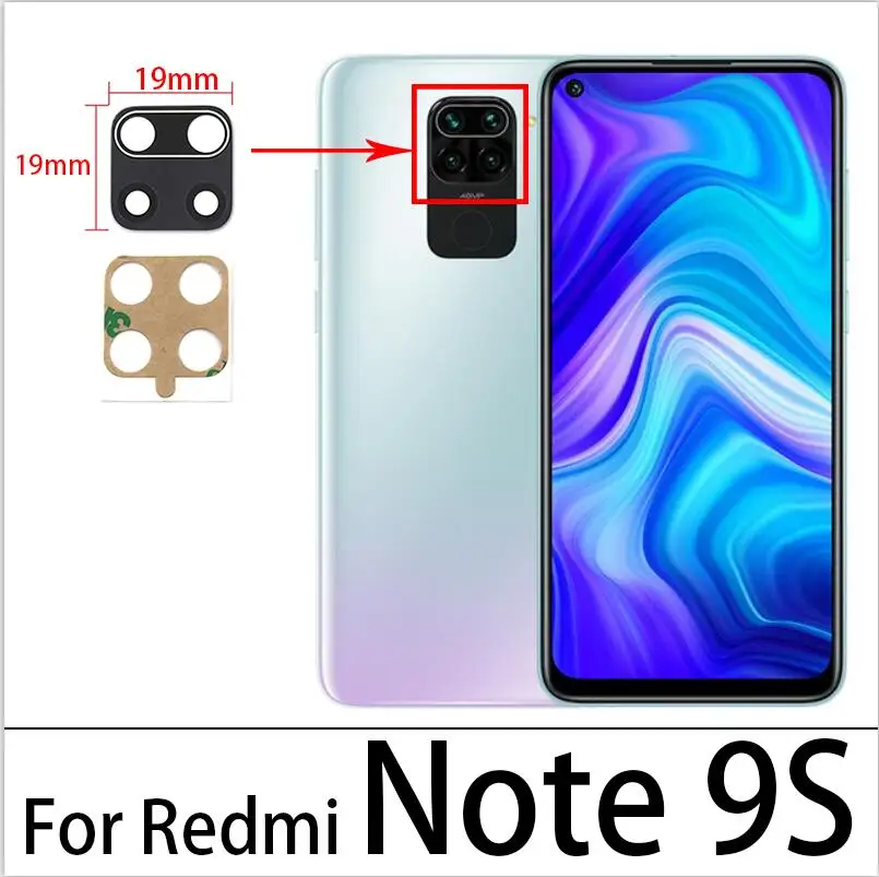 Для Xiaomi Redmi Note 8T 9S 9 7 6 5 5A 6A Pro Plus S2 Mi 10T Lite задняя камера стеклянная крышка объектива