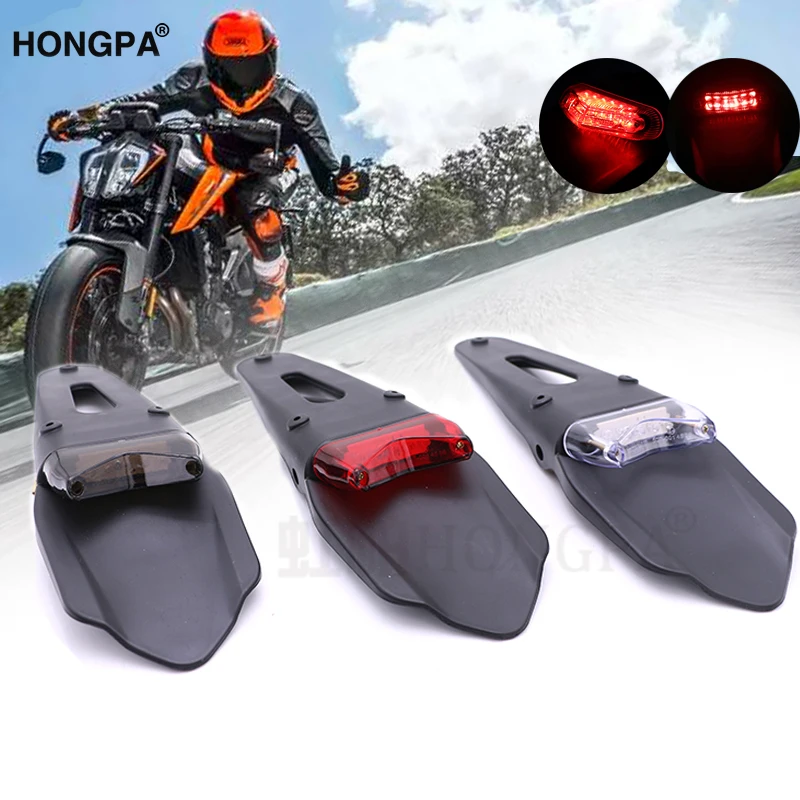 Держатель кронштейна номерного знака заднего крыла мотоцикла с 12V Светодиодный