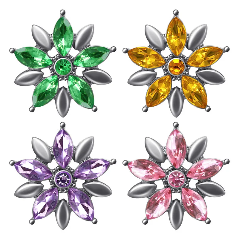 KZ3503 Новые цветочные кнопки для стразы, 20 мм, 18 мм, для самостоятельной сборки, рождественский подарок застежка браслета ювелирные изделия