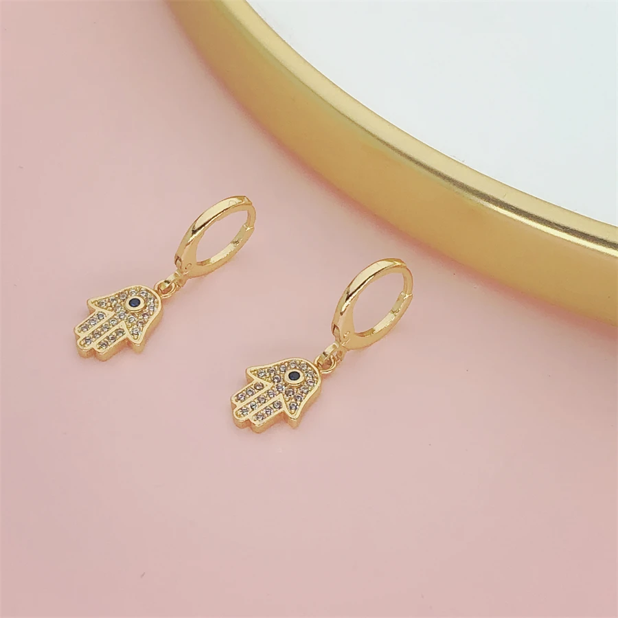 

Корейские модные блестящие циркониевые женские серьги с подвесками в виде ладони, геометрические серьги в форме звезды, Луны, серьги для пирсинга для женщин, ювелирные изделия, подарок