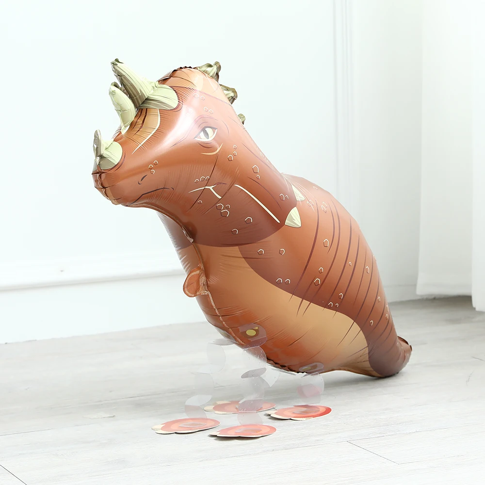 1 шт ходячий тираннозавр динозавр гелиевый шарик из фольги милые шары динозавра