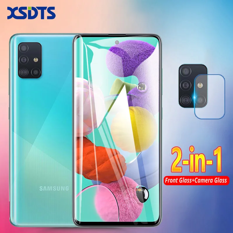 Закаленное стекло 9D для Samsung Galaxy A01 A11 A21 A31 A41 A51 A71 A81 A91 объектива камеры с полным