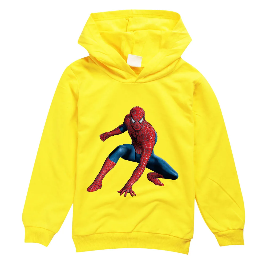 Детская модная толстовка с капюшоном героями мультфильмов Marvel для маленьких