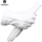 Модные белые кожаные перчатки, удобные кожаные перчатки, женские кожаные перчатки высшего класса, сохраняющие тепло зимние искусственные перчатки