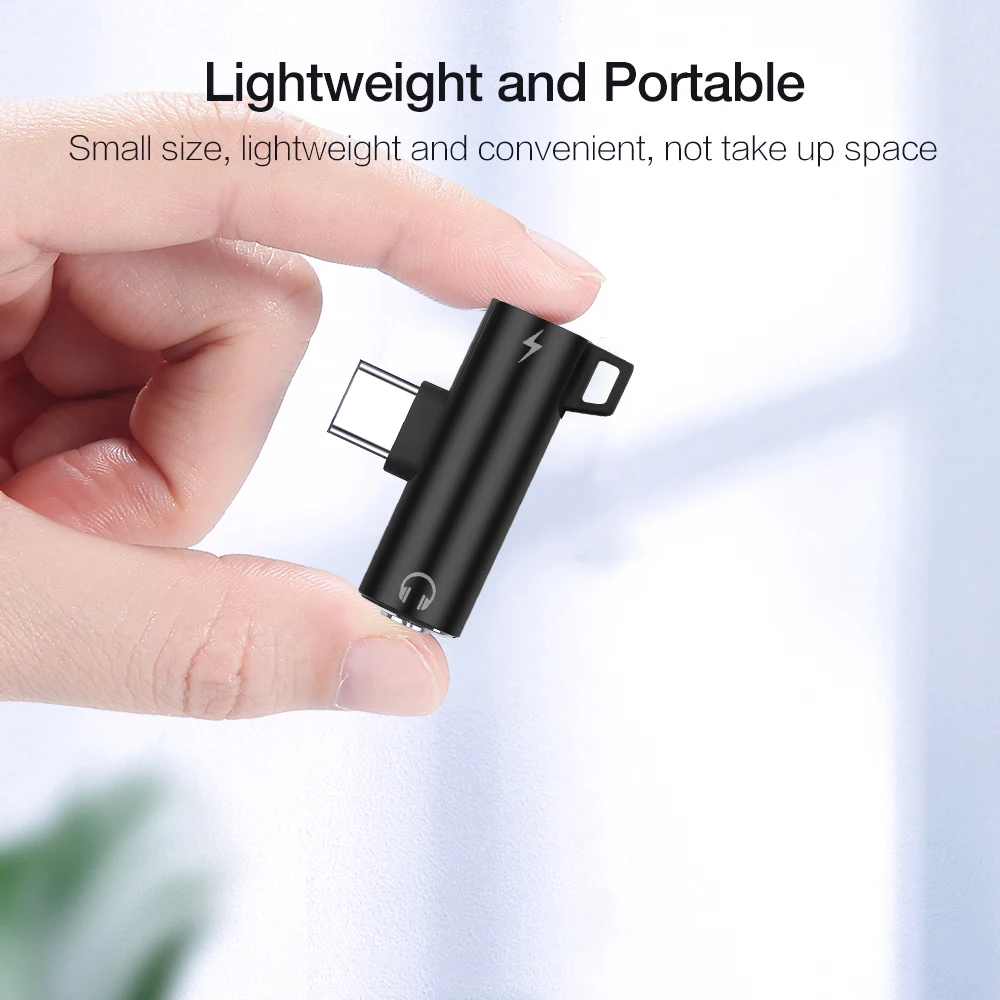 Переходник 2 в 1 с USB Type C на 3 5 мм Aux-разъем адаптер зарядный удлинитель для Xiaomi Mi 8 A2