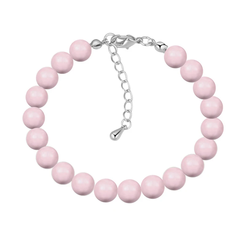 Классические браслеты с хрустальным жемчугом для женщин цепочка бусинами