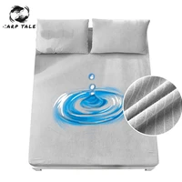 waterproof mattress protector cover for kids solid color striped bed fitted sheet king mattress pad multiple sizes bed cover