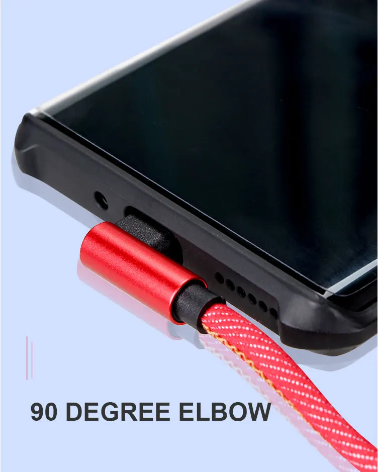 VLAMPO 1 м 2 м 90 градусов зарядный кабель зарядное устройство Micro usb type-C Быстрая зарядка для samsung Galaxy HUAWEI XIAOMI type-c кабель для передачи данных